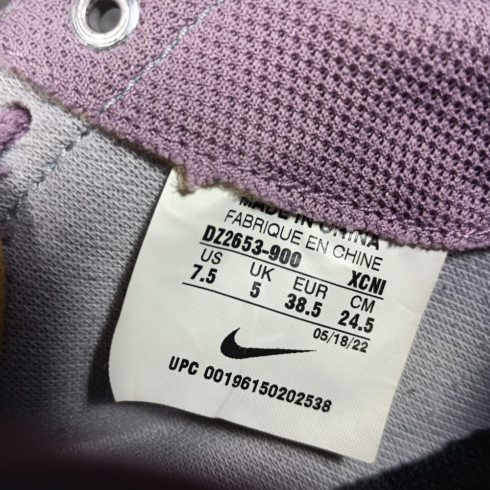 Nike SB Blazer Low Shoes Women Size 7.5 Purple Blue Floral Suede Skate Sneakers - Picture 8 of 9